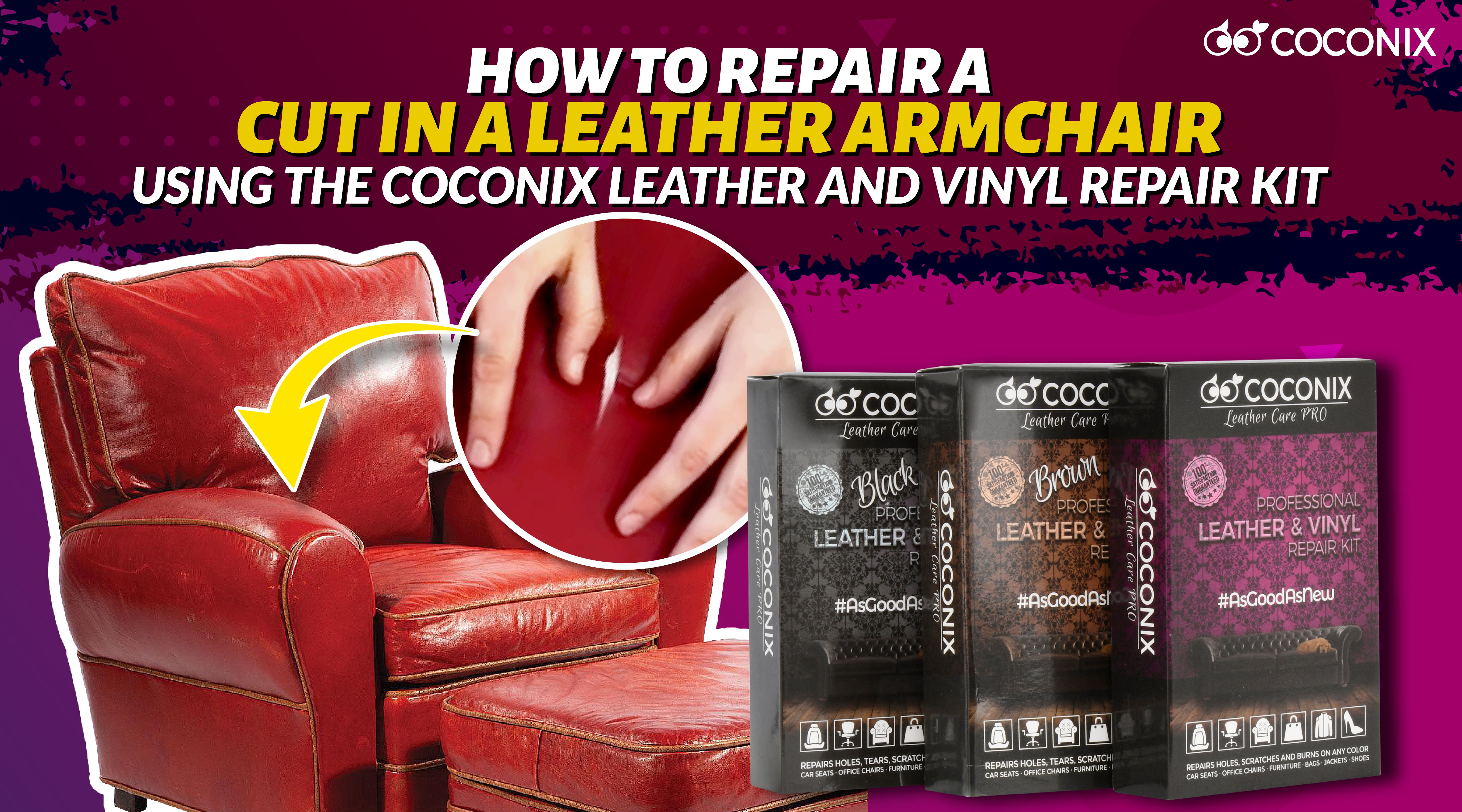 How to fix a dog-chewed vinyl chair with the Coconix Leather and Vinyl  Repair Kit