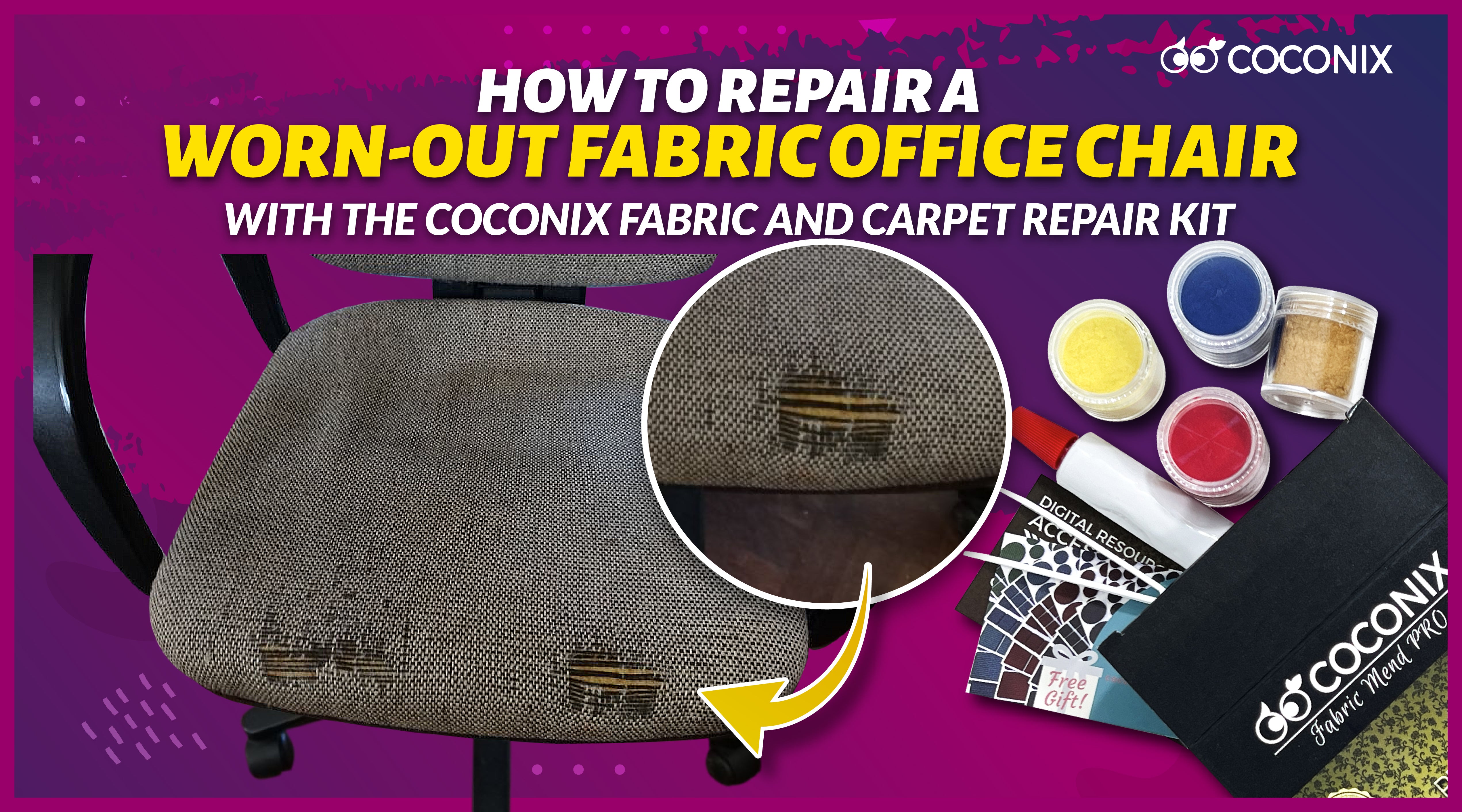 How to repair a hole in a fabric recliner with the Coconix Fabric and