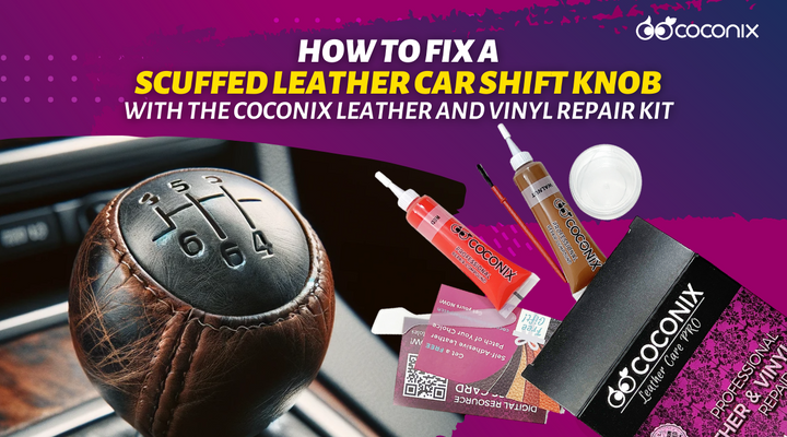 How to fix a scuffed leather car shift knob