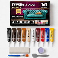 Coconix Leather and Vinyl Repair Kit Mix and Match Any Color contents with backing fabric