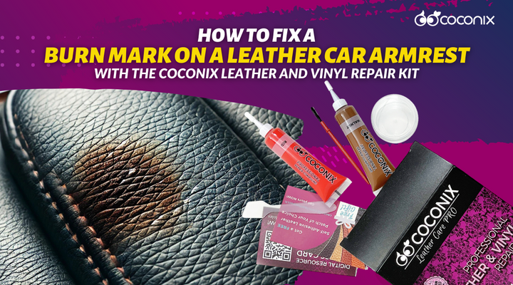 How to fix a burn mark on a leather car armrest