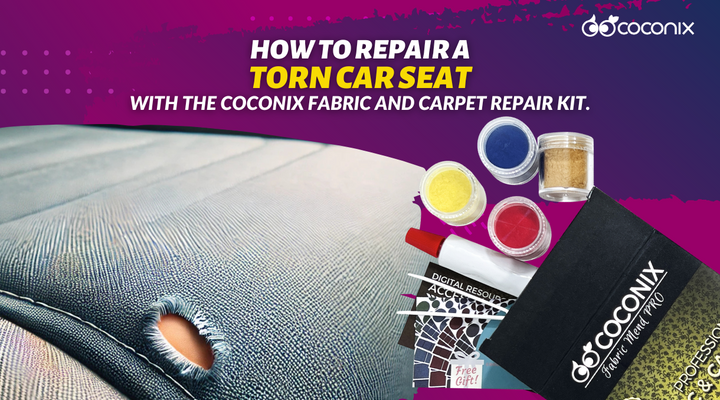 How to repair a torn car seat with the Coconix Fabric and Carpet Repair Kit