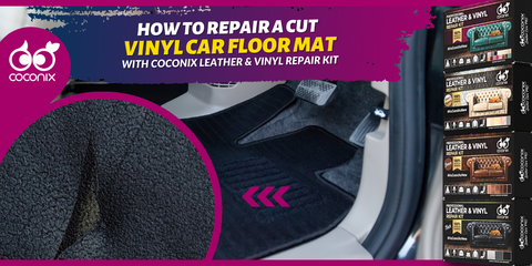 How to repair a cut in a vinyl car floor mat?