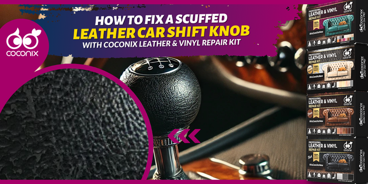 How to fix a scuffed leather car shift knob?