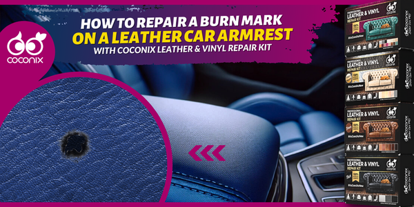 How to fix a burn mark on a leather car armrest?