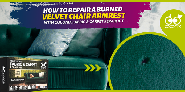 How to fix a burned velvet chair armrest?