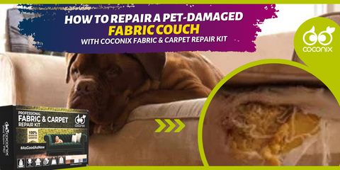 How to fix a pet-damaged fabric couch?