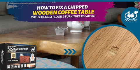 How to fix a chipped wooden coffee table?