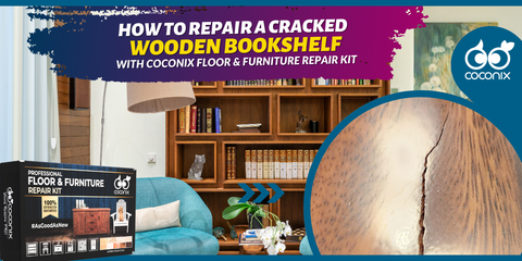 How to repair a cracked wooden bookshelf?