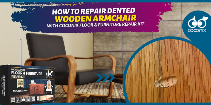 How to repair a dented wooden armchair?