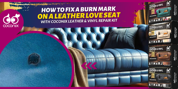 How to fix a burn mark on a leather love seat?