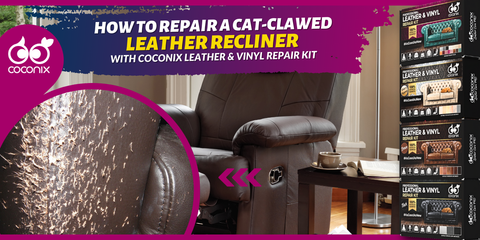 How to repair a cat-clawed leather recliner?