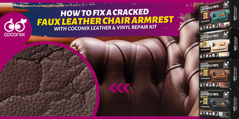 How to fix a cracked faux leather chair armrest?