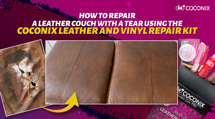 Repair rips, cuts, tears and scratches on leather and vinyl with Coconix  Leather Care Pro 