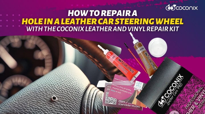 How to repair a hole in a leather car steering wheel