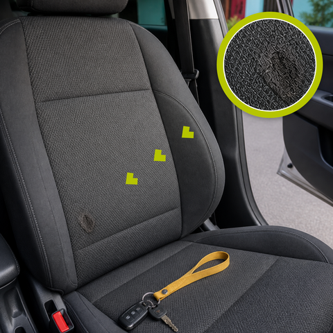 How to fix a burn mark on a cloth car seat?