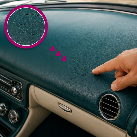 How to repair a cracked vinyl car dashboard?