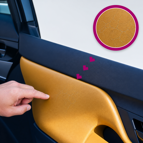 How to fix a cracked vinyl car door panel?