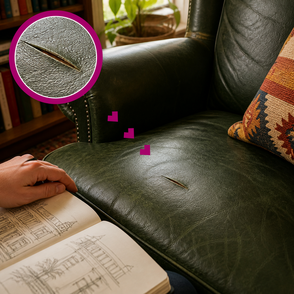 How to repair a cut in a leather armchair?