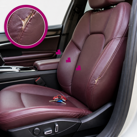 How to repair a leather car seat tear?