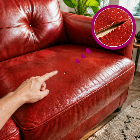 How to repair a leather couch with a tear?