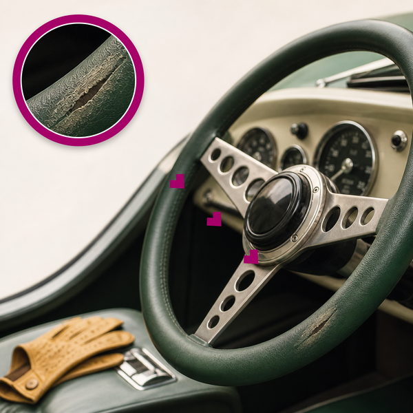 How to repair a hole in a leather car steering wheel?