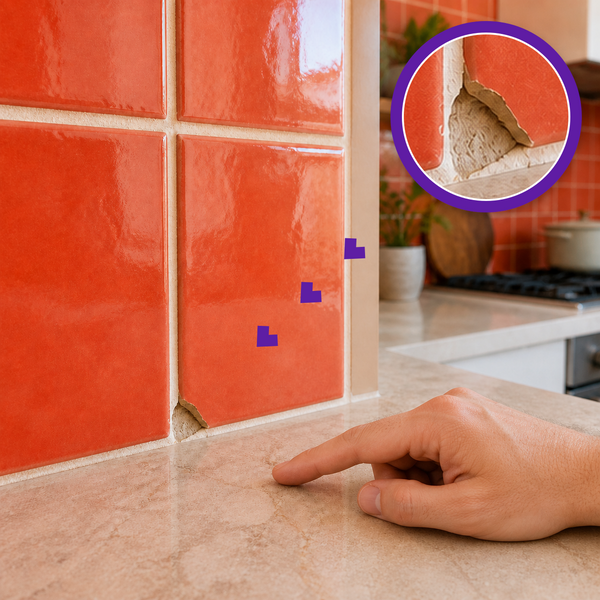 How to repair a broken tile corner?