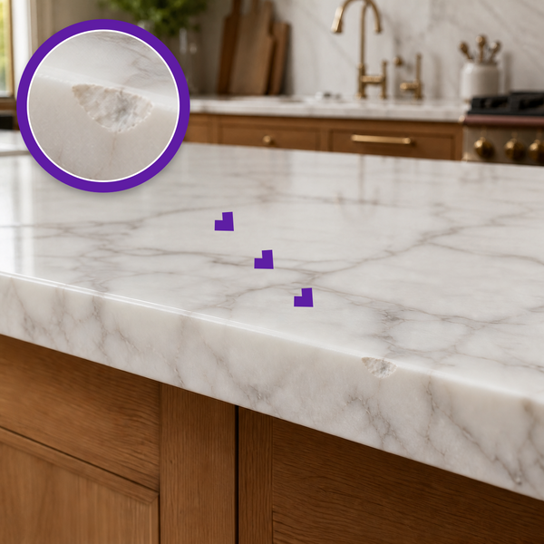 How to repair a chipped marble countertop?