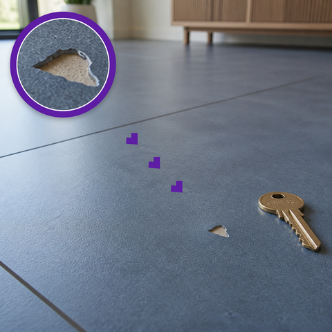 How to repair a chipped porcelain tile?