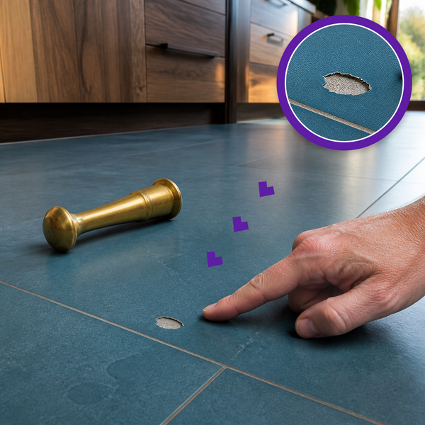 How to repair a chipped porcelain tile?