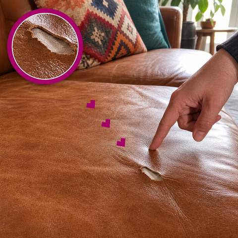 How to repair a leather couch with a tear?