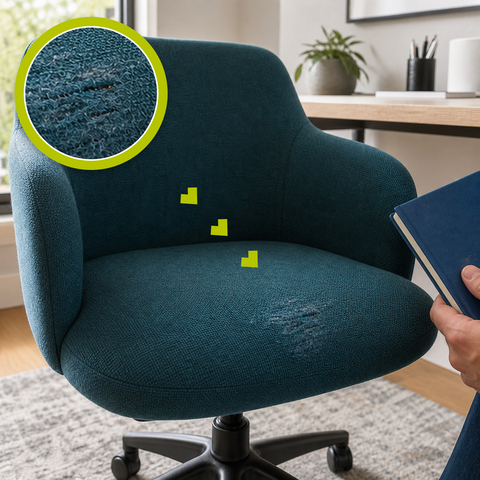 How to repair a worn-out fabric office chair?