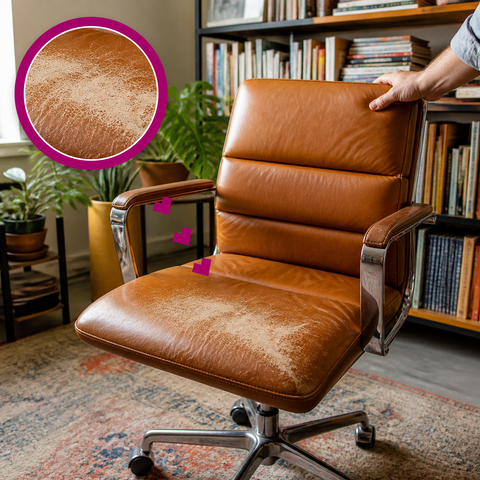 How to fix a worn out leather office chair?