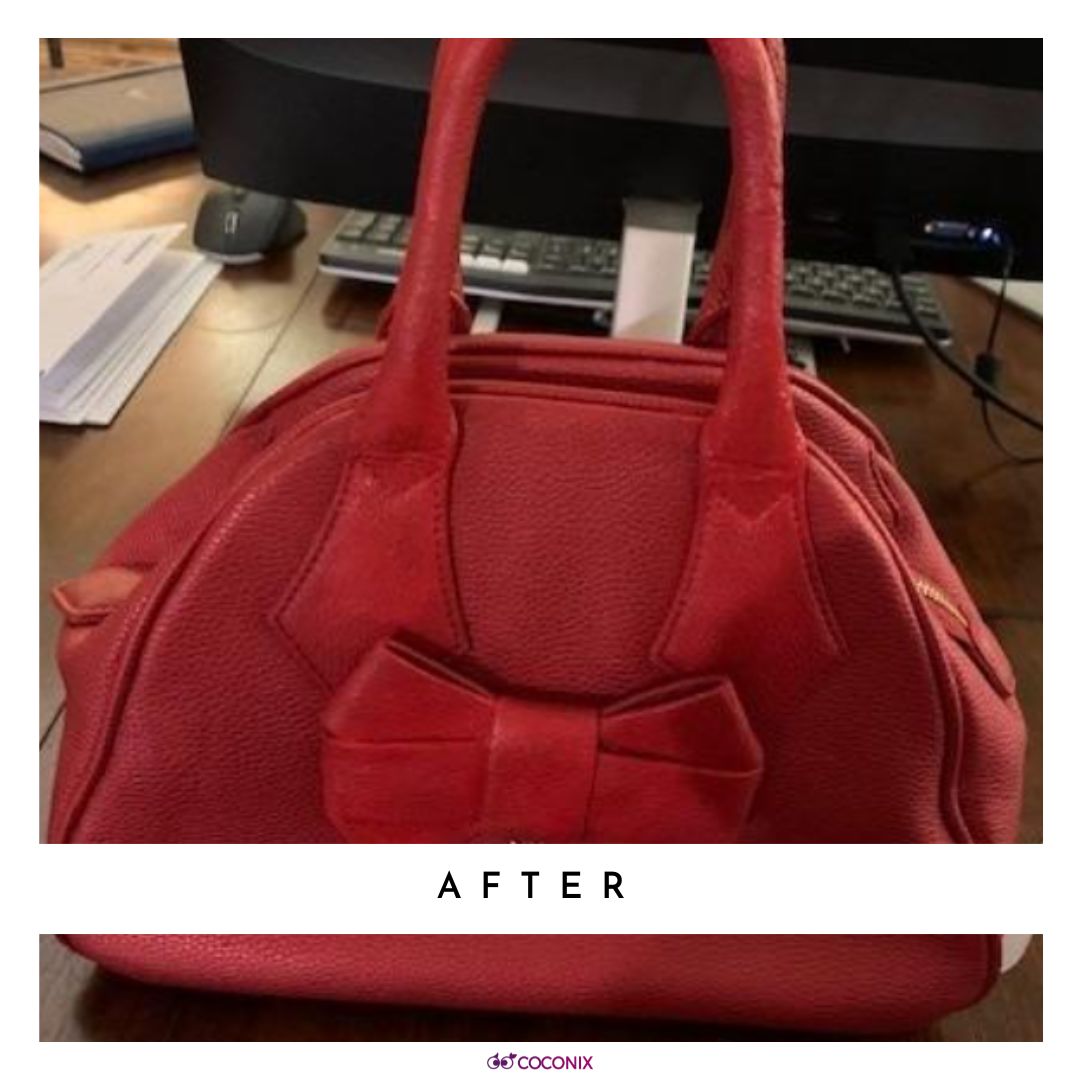 Designer purse leather restoration result
