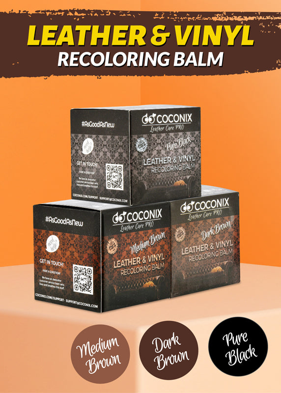 Leather and Vinyl Recoloring Balms - Leather recoloring balm - Vinyl recoloring balm - Coconix Leather and Vinyl Recoloring Balms