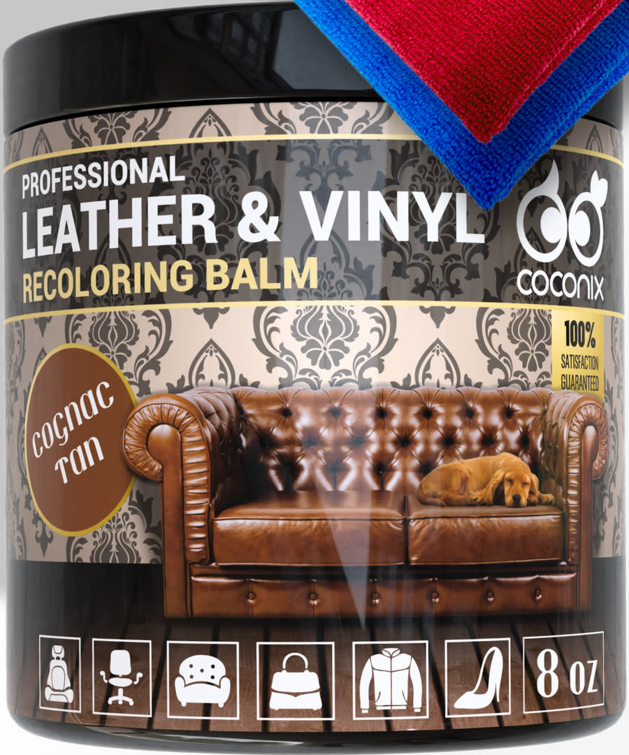 COCONIX LEATHER & VINYL RECOLORING BALM - COGNAC TAN