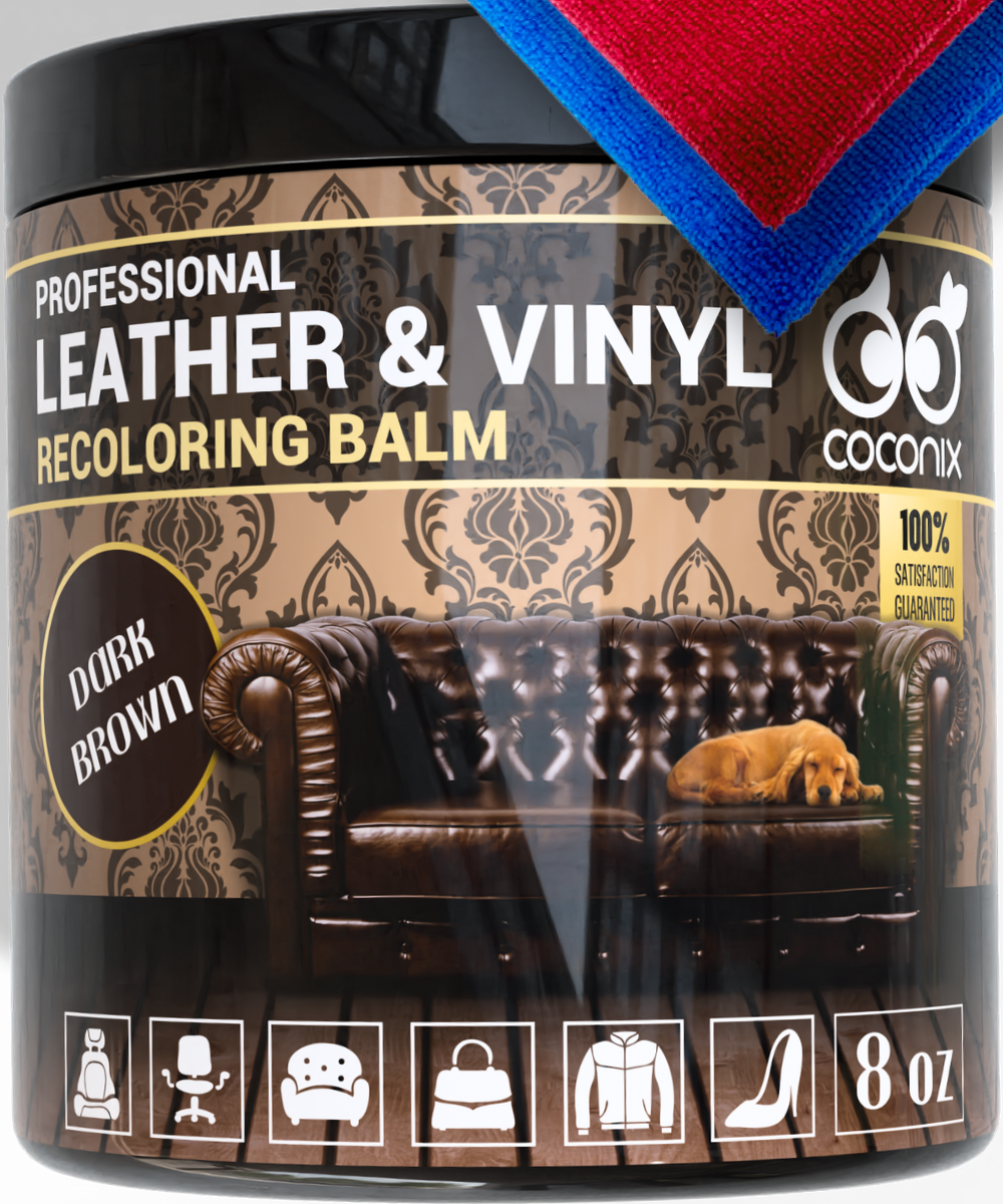 COCONIX LEATHER & VINYL RECOLORING BALM - DARK BROWN