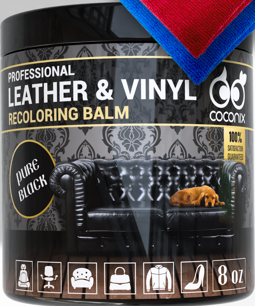 COCONIX LEATHER & VINYL RECOLORING BALM - PURE BLACK