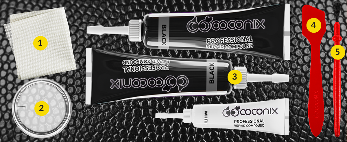 Leather & Vinyl Repair Kit - Black & Shades