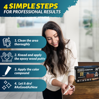 Four simple steps for using the Coconix Floor and Furniture Repair Kit