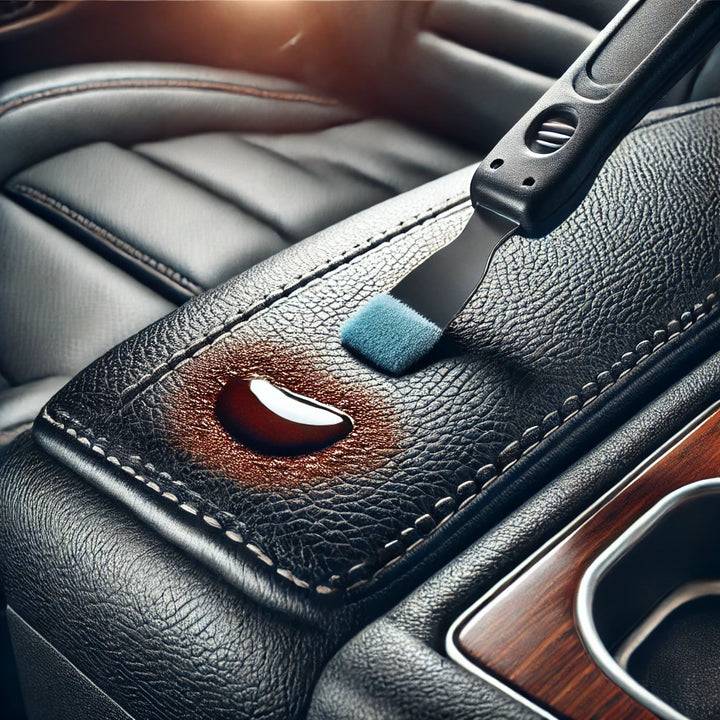 How to fix a burn mark on a leather car armrest