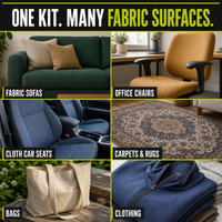 Coconix Fabric and Carpet Repair Kit compatible sofas, chairs, car seats, carpets, bags and clothing