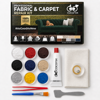Coconix Fabric and Carpet Repair Kit - Mix and Match Any Color complete kit contents