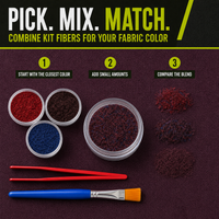 How to mix Coconix kit fibers to match fabric and carpet colors