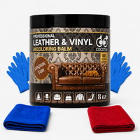 Coconix Leather and Vinyl Recoloring Balm - Cognac Tan kit contents