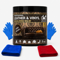 Coconix Leather and Vinyl Recoloring Balm - Dark Brown kit contents