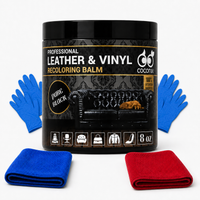 Coconix Leather and Vinyl Recoloring Balm - Pure Black kit contents