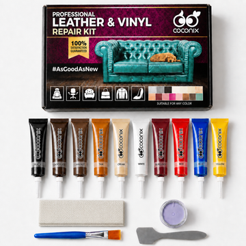 Coconix Leather and Vinyl Repair Kit Mix and Match Any Color contents with backing fabric