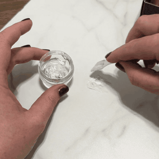 Covering a rebuilt tile or stone chip or hole with matching color compound