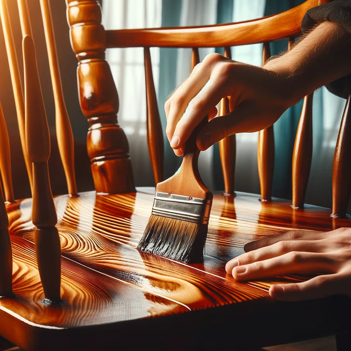 How to repair a faded wooden rocking chair